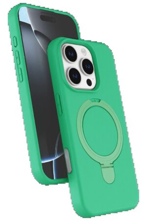 Apple iPhone 16 Pro Regal Magsafe Standlı Kapak - Yeşil-(5796)