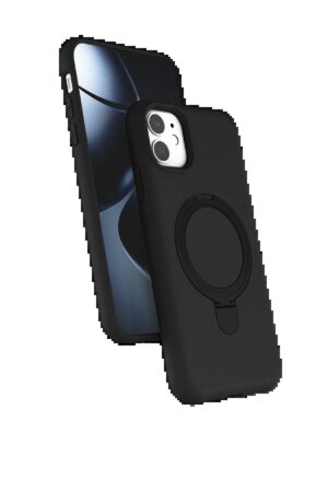 Apple iPhone 11 Regal Magsafe Standlı Kapak - Siyah-(5796)