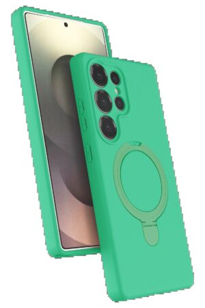 Samsung Galaxy S23 Ultra Regal Magsafe Standlı Kapak - Yeşil-(5796)