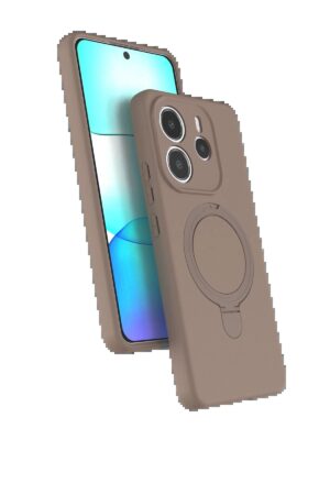 Xiaomi Redmi Note 14 4G Regal Magsafe Standlı Kapak - Çöl Titanyum-(5796)