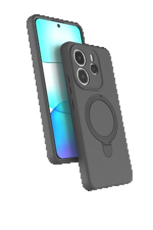 Xiaomi Redmi Note 14 4G Regal Magsafe Standlı Kapak - Titan Gri-(5796)