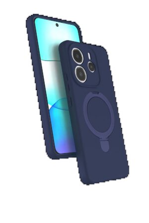 Xiaomi Redmi Note 14 4G Regal Magsafe Standlı Kapak - Lacivert-(5796)