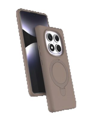 Xiaomi Redmi Note 14 Pro 5G Regal Magsafe Standlı Kapak - Çöl Titanyum-(5796)