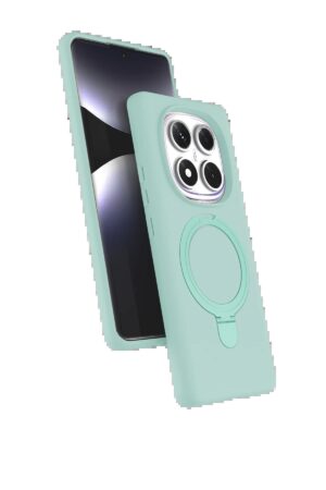 Xiaomi Redmi Note 14 Pro 5G Regal Magsafe Standlı Kapak - Su Yeşili-(5796)