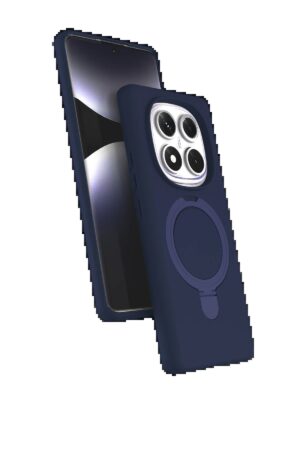 Xiaomi Redmi Note 14 Pro 5G Regal Magsafe Standlı Kapak - Lacivert-(5796)