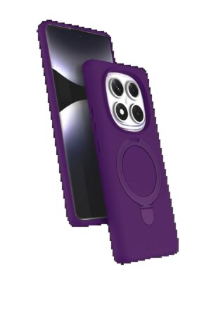 Xiaomi Redmi Note 14 Pro 5G Regal Magsafe Standlı Kapak - Derin Mor-(5796)