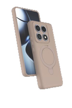 Xiaomi Mi 14T Pro Regal Magsafe Standlı Kapak - Çöl Titanyum-(5796)