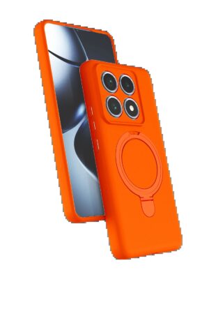 Xiaomi Mi 14T Pro Regal Magsafe Standlı Kapak - Turuncu-(5796)