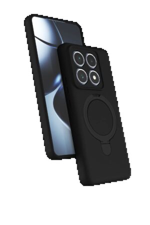 Xiaomi Mi 14T Pro Regal Magsafe Standlı Kapak - Siyah-(5796)