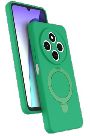 Xiaomi Redmi 14C Regal Magsafe Standlı Kapak - Yeşil-(5796)