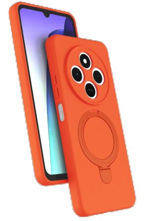 Xiaomi Redmi 14C Regal Magsafe Standlı Kapak - Turuncu-(5796)