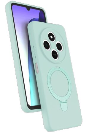 Xiaomi Redmi 14C Regal Magsafe Standlı Kapak - Su Yeşili-(5796)