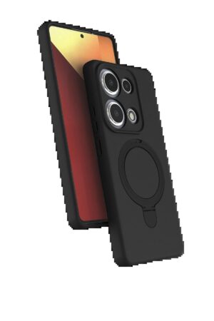 Xiaomi Redmi Note 13 Pro 4G Regal Magsafe Standlı Kapak - Siyah-(5796)