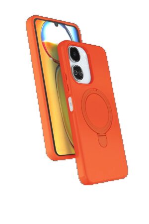 Xiaomi Redmi 13C Regal Magsafe Standlı Kapak - Turuncu-(5796)