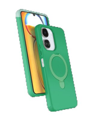 Xiaomi Redmi 13C Regal Magsafe Standlı Kapak - Yeşil-(5796)