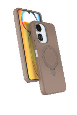 Xiaomi Redmi 13C Regal Magsafe Standlı Kapak - Çöl Titanyum-(5796)