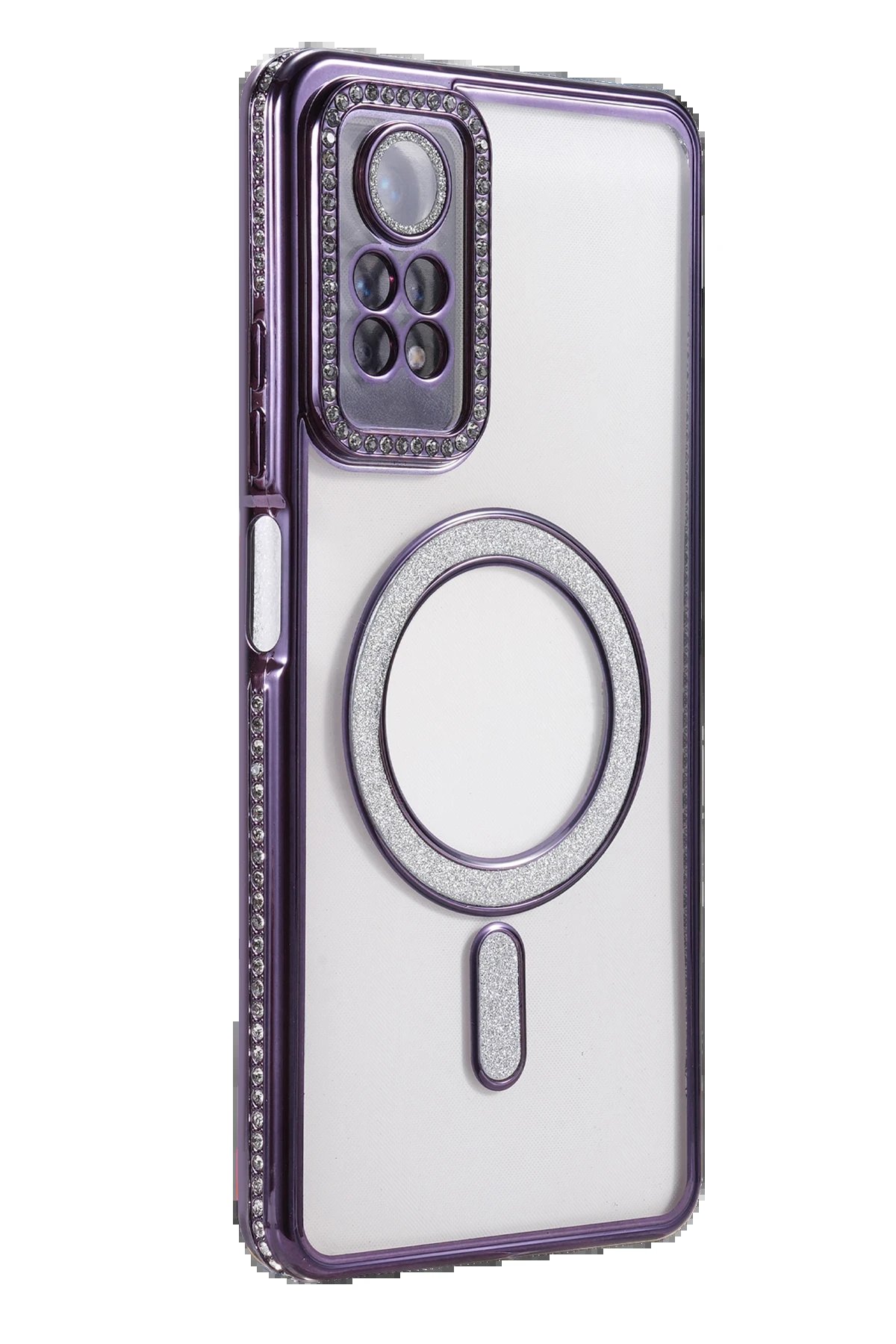 Xiaomi Redmi Note 12 Pro 4G Joke Simli Magneticsafe Kılıf - Derin Mor-(5796) - Görsel 3