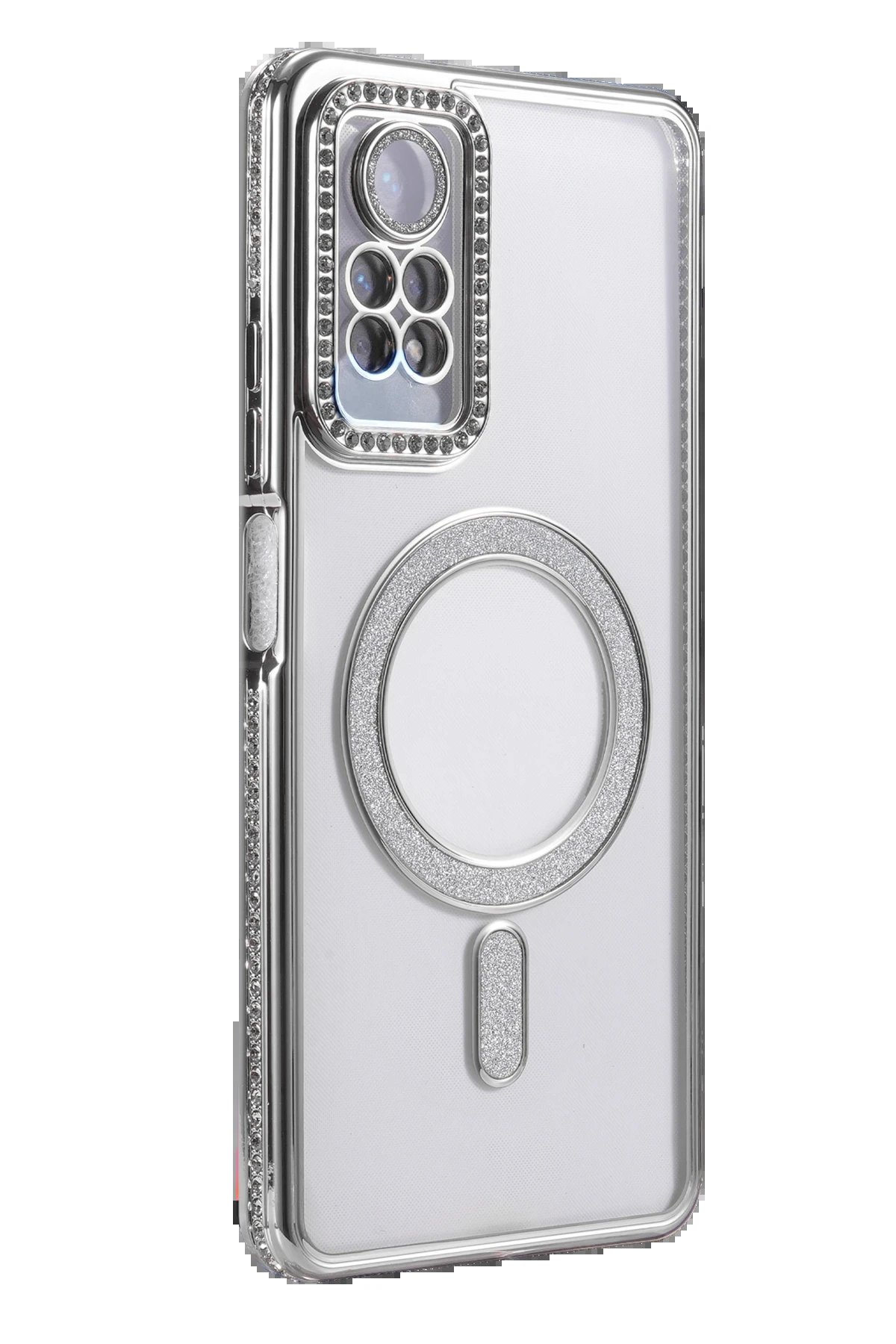 Xiaomi Redmi Note 12 Pro 4G Joke Simli Magneticsafe Kılıf - Gümüş-(5796) - Görsel 3