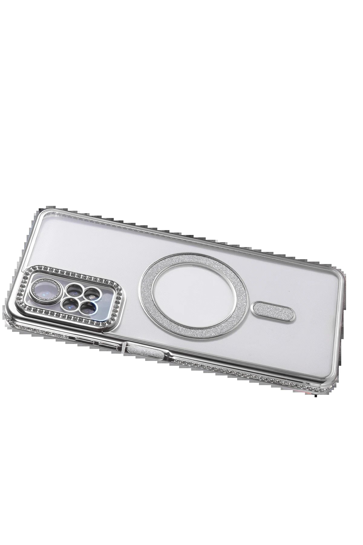 Xiaomi Redmi Note 12 Pro 4G Joke Simli Magneticsafe Kılıf - Gümüş-(5796) - Görsel 4