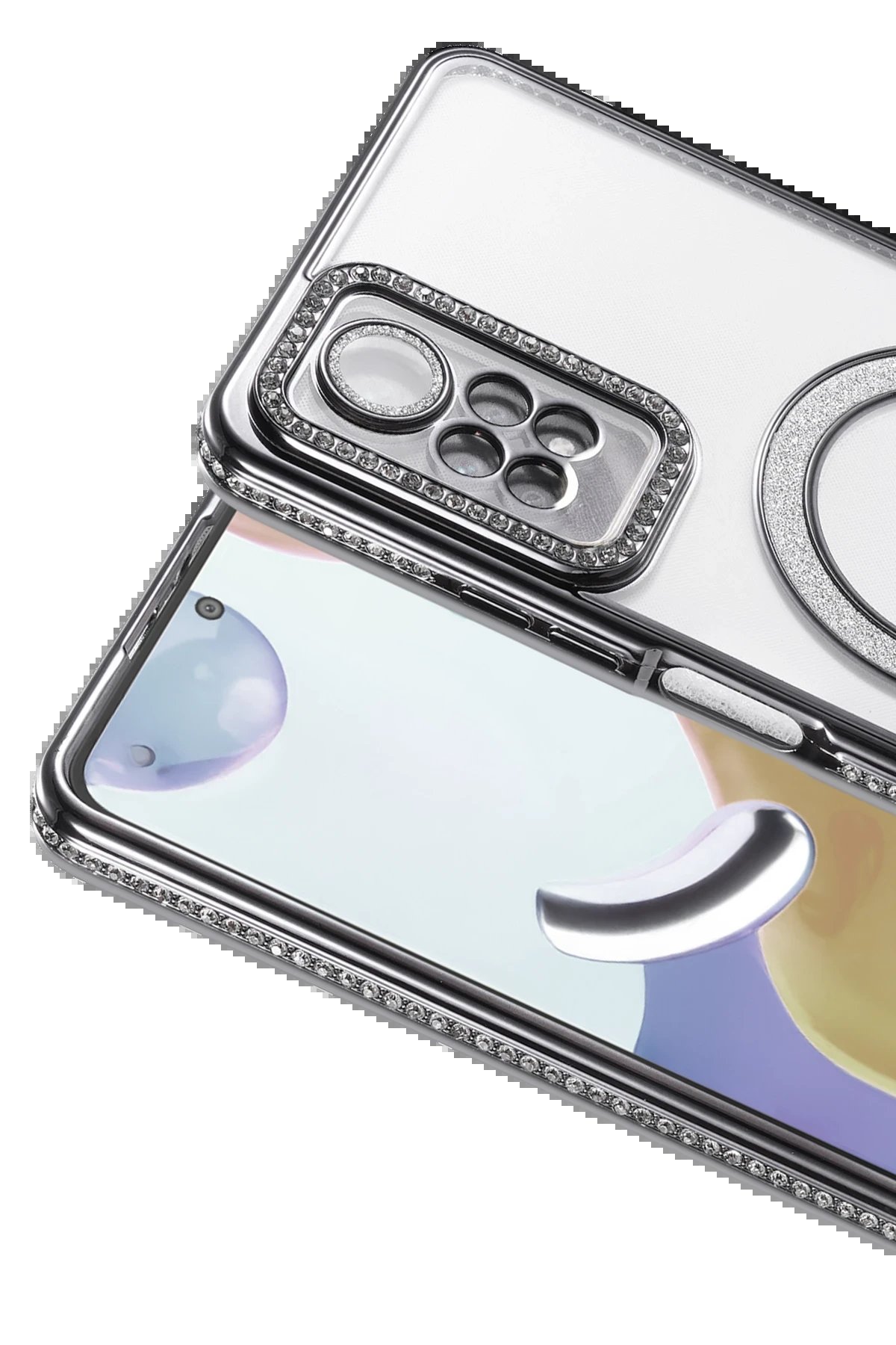 Xiaomi Redmi Note 12 Pro 4G Joke Simli Magneticsafe Kılıf - Siyah-(5796) - Görsel 2