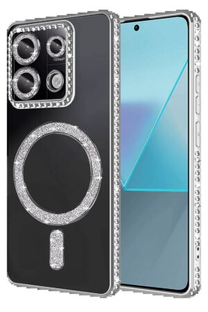 Xiaomi Redmi Note 13 Pro 4G Joke Simli Magneticsafe Kılıf - Gümüş-(5796)