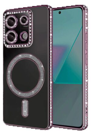 Xiaomi Redmi Note 13 Pro 4G Joke Simli Magneticsafe Kılıf - Pembe-(5796)