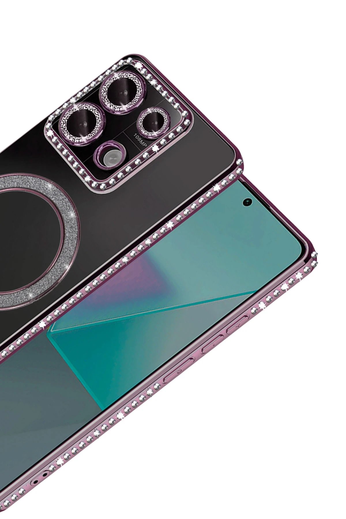 Xiaomi Redmi Note 13 Pro 4G Joke Simli Magneticsafe Kılıf - Pembe-(5796) - Görsel 2