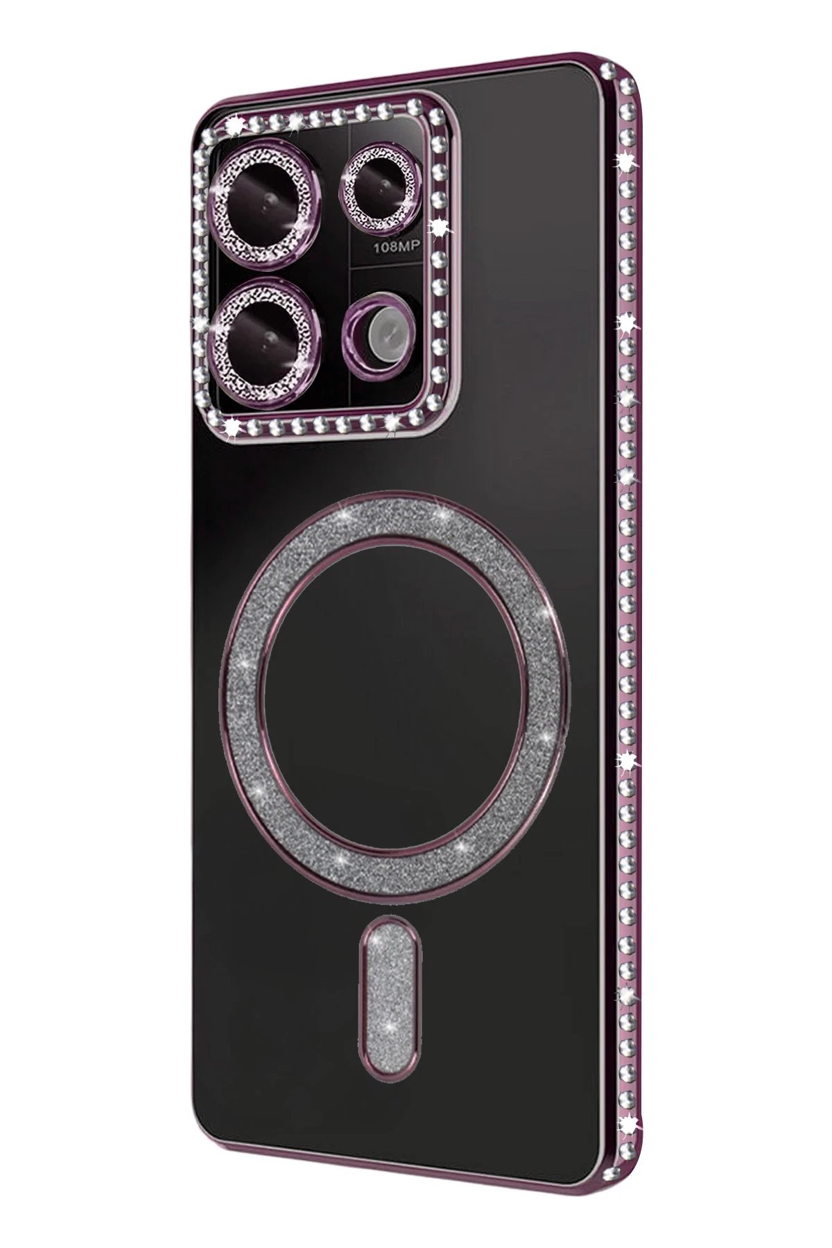 Xiaomi Redmi Note 13 Pro 4G Joke Simli Magneticsafe Kılıf - Pembe-(5796) - Görsel 3