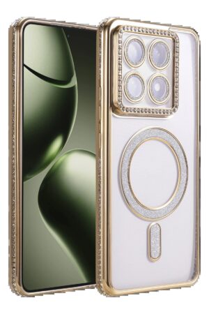 Xiaomi Mi 14T Pro Joke Simli Magneticsafe Kılıf - Gold-(5796)
