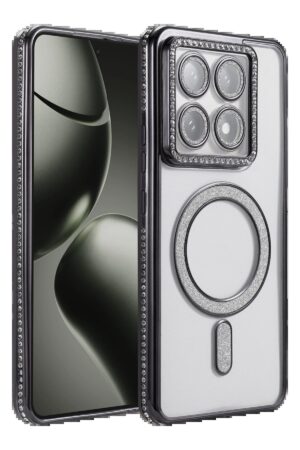 Xiaomi Mi 14T Pro Joke Simli Magneticsafe Kılıf - Siyah-(5796)