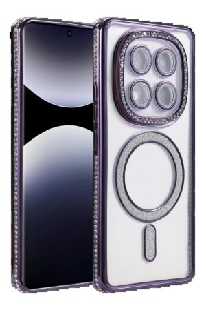 Xiaomi Redmi Note 14 Pro 5G Joke Simli Magneticsafe Kılıf - Derin Mor-(5796)