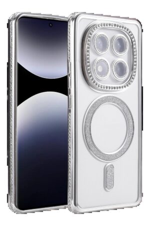 Xiaomi Redmi Note 14 Pro 5G Joke Simli Magneticsafe Kılıf - Gümüş-(5796)