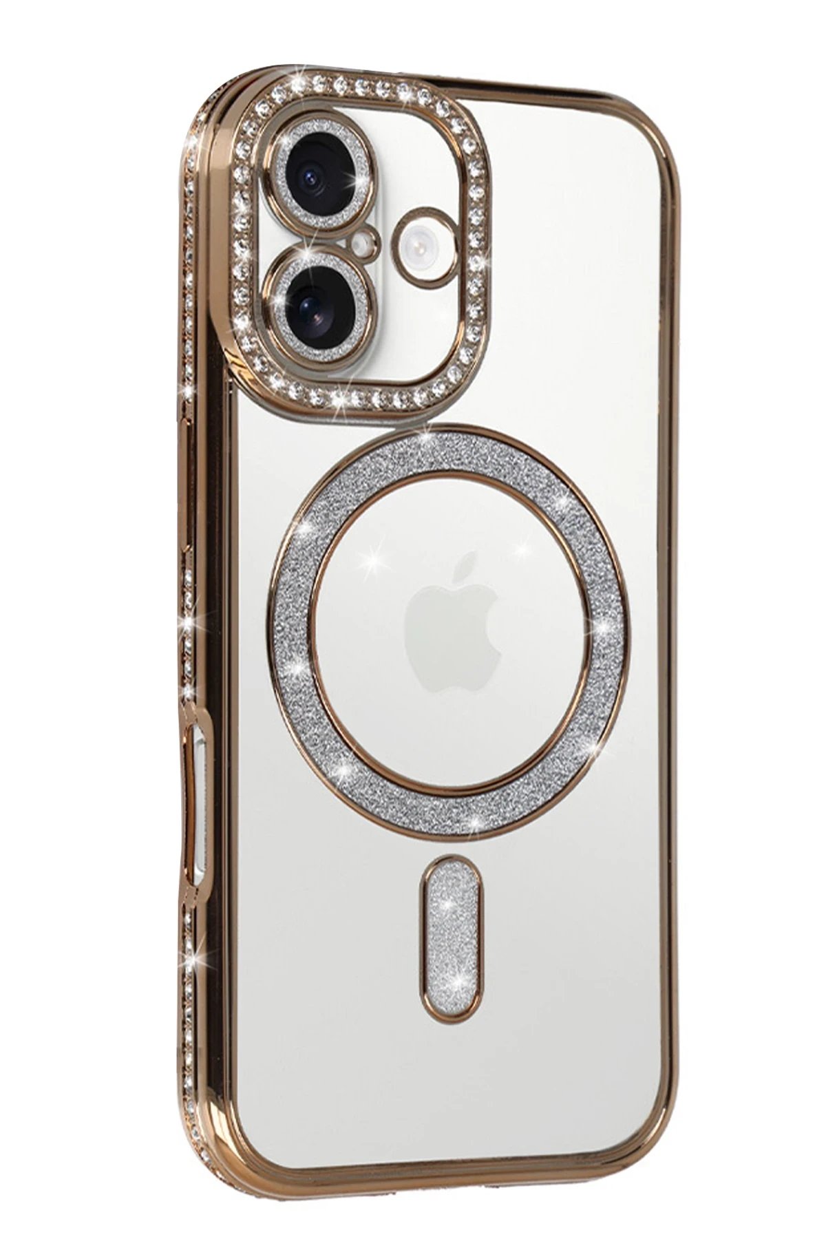 Apple iPhone 17 Joke Simli Magneticsafe Kılıf - Gold-(5796) - Görsel 2