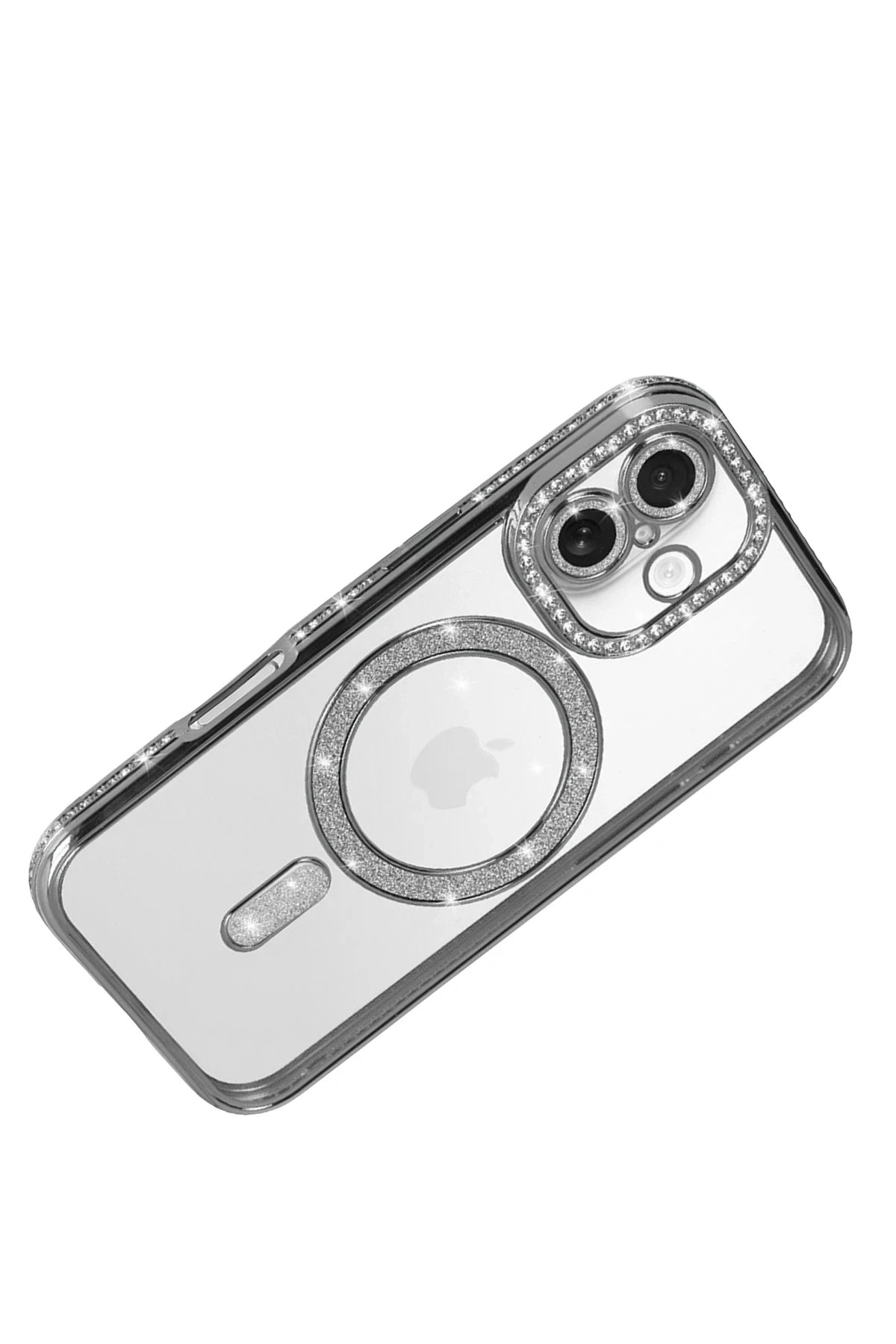 Apple iPhone 17 Joke Simli Magneticsafe Kılıf - Gümüş-(5796) - Görsel 4