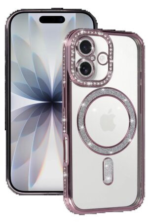 Apple iPhone 17 Joke Simli Magneticsafe Kılıf - Pembe-(5796)