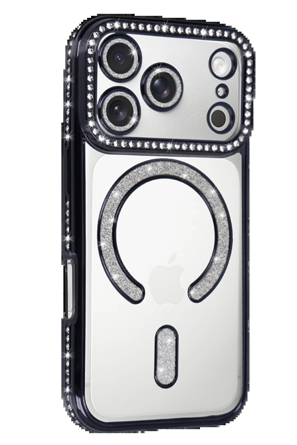 Apple iPhone 17 Pro Joke Simli Magneticsafe Kılıf - Siyah-(5796) - Görsel 2