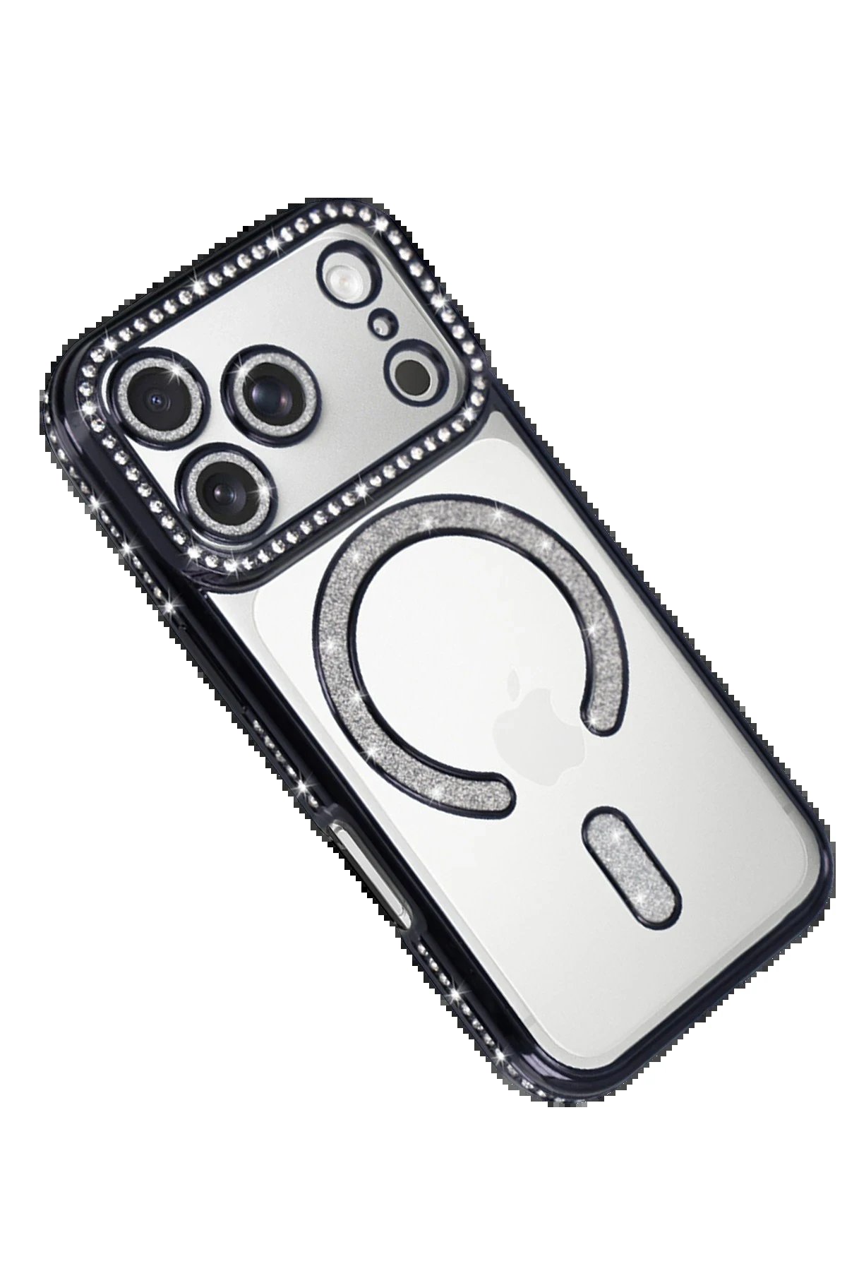 Apple iPhone 17 Pro Joke Simli Magneticsafe Kılıf - Siyah-(5796) - Görsel 3