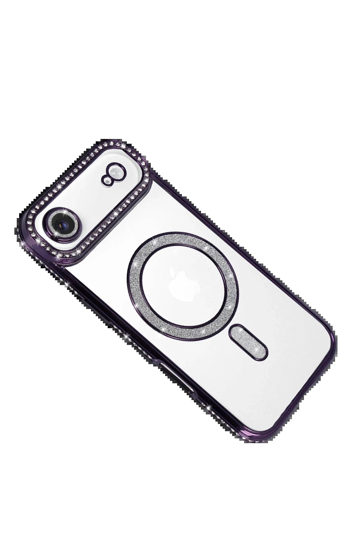 Apple iPhone 17 Air Joke Simli Magneticsafe Kılıf - Derin Mor-(5796) - Görsel 3