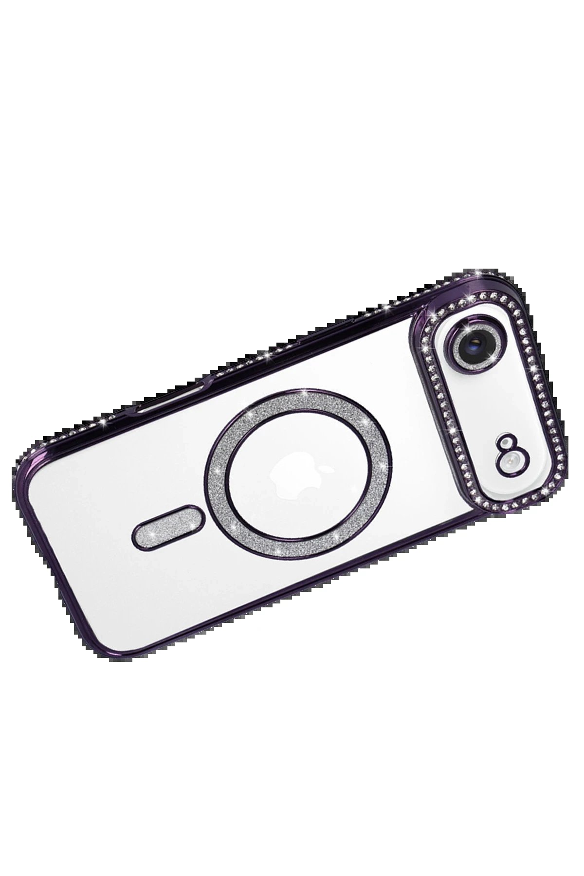 Apple iPhone 17 Air Joke Simli Magneticsafe Kılıf - Derin Mor-(5796) - Görsel 4