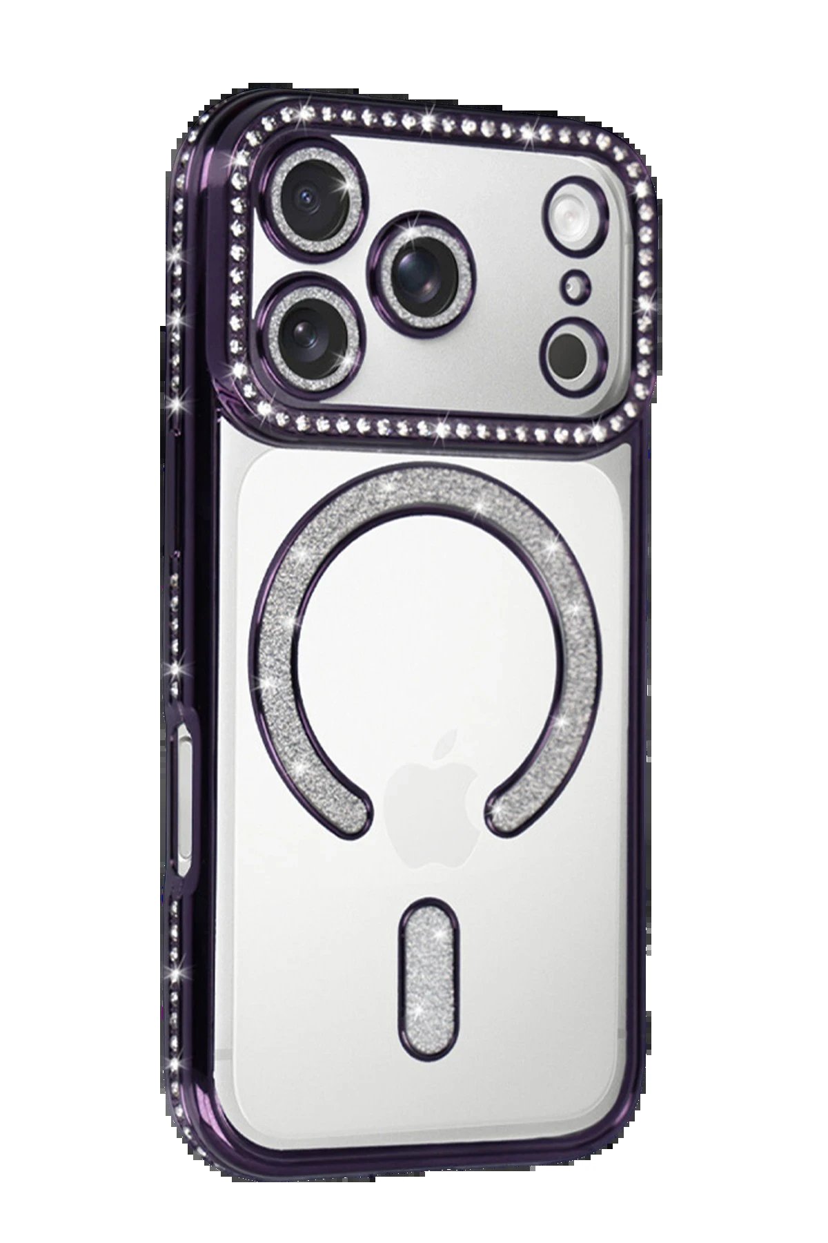 Apple iPhone 17 Pro Max Joke Simli Magneticsafe Kılıf - Derin Mor-(5796) - Görsel 2