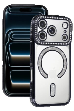 Apple iPhone 17 Pro Max Joke Simli Magneticsafe Kılıf - Siyah-(5796)