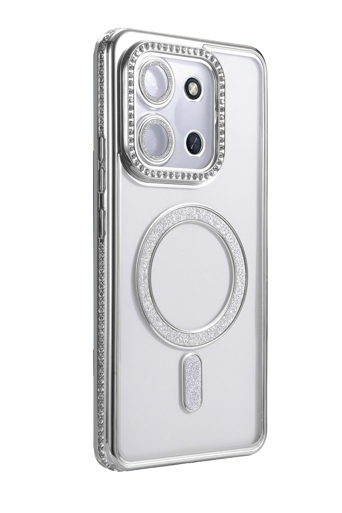 Xiaomi Redmi 15C 4G Joke Simli Magneticsafe Kılıf - Gümüş-(5796) - Görsel 3