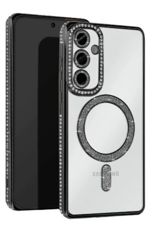 Samsung Galaxy S25 FE Joke Simli Magneticsafe Kılıf - Siyah-(5796)