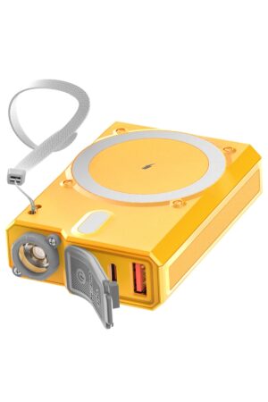 J38 10.000 mAh 20W PD Led Işıklı Magsafe Powerbank - Turuncu-(5796)