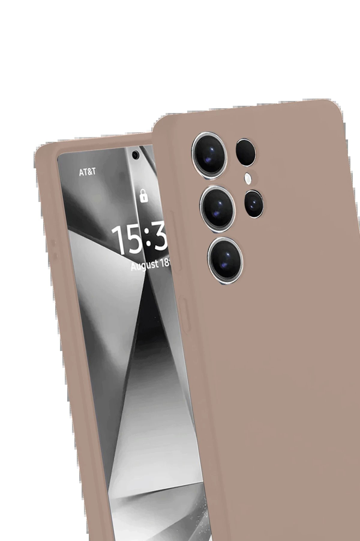 Samsung Galaxy S25 Ultra Kılıf Nano içi Kadife Silikon - Pudra-(5796)