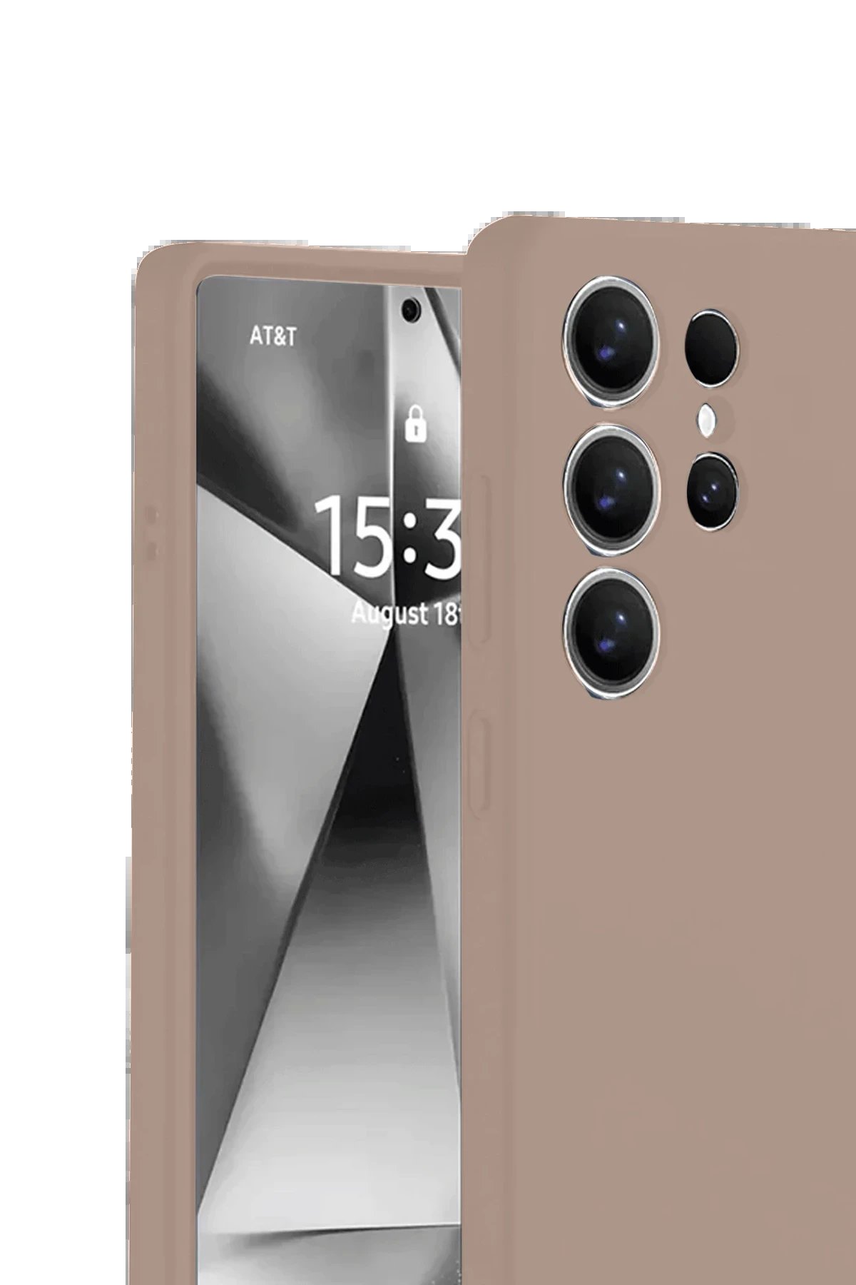 Samsung Galaxy S25 Ultra Kılıf Nano içi Kadife Silikon - Pudra-(5796) - Görsel 2