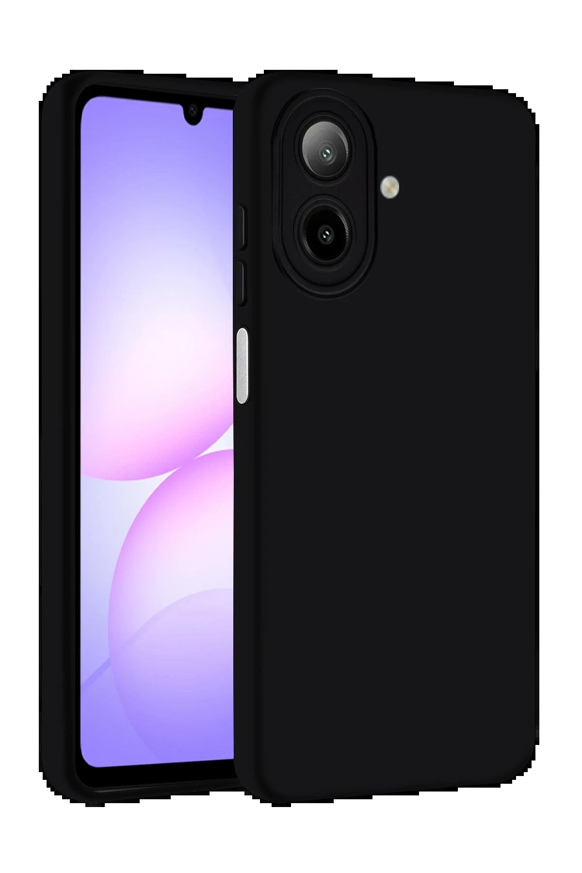 Samsung Galaxy A07 Nano içi Kadife Silikon - Siyah-(5796)