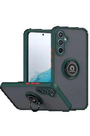 Samsung Galaxy S25 FE Montreal Yüzüklü Silikon Kapak - Yeşil-(5796)