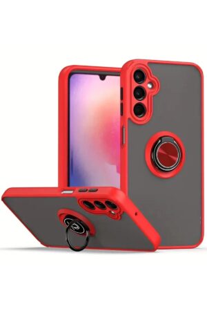 Samsung Galaxy A17 5G Montreal Yüzüklü Silikon Kapak - Kırmızı-(5796)