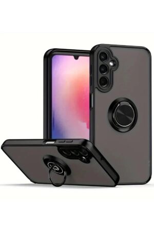 Samsung Galaxy A17 5G Montreal Yüzüklü Silikon Kapak - Siyah-(5796)